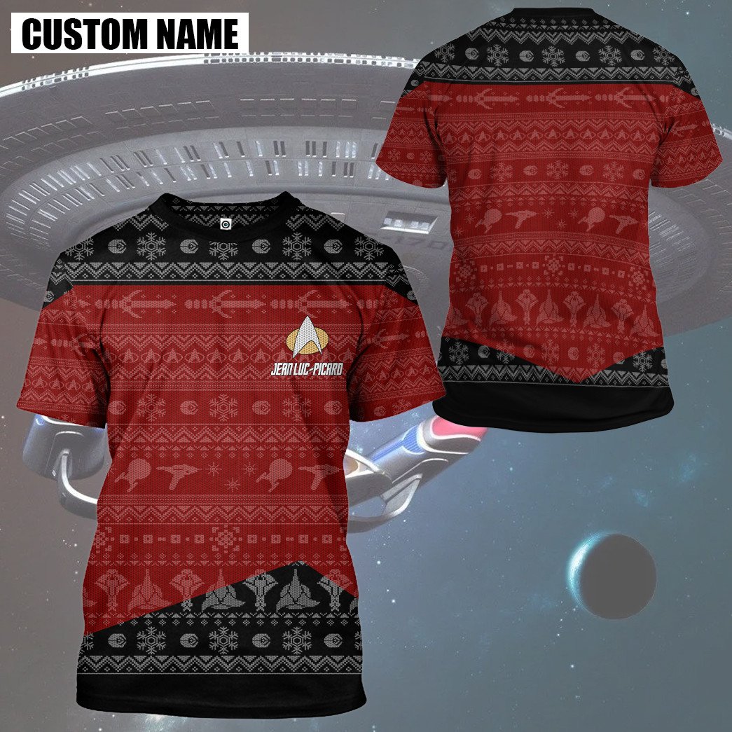 Personalized Star Trek The Next Generation 1987 Red 3D Shirt Personalized Star Trek The Next Generation 1987 Red 3D Shirt