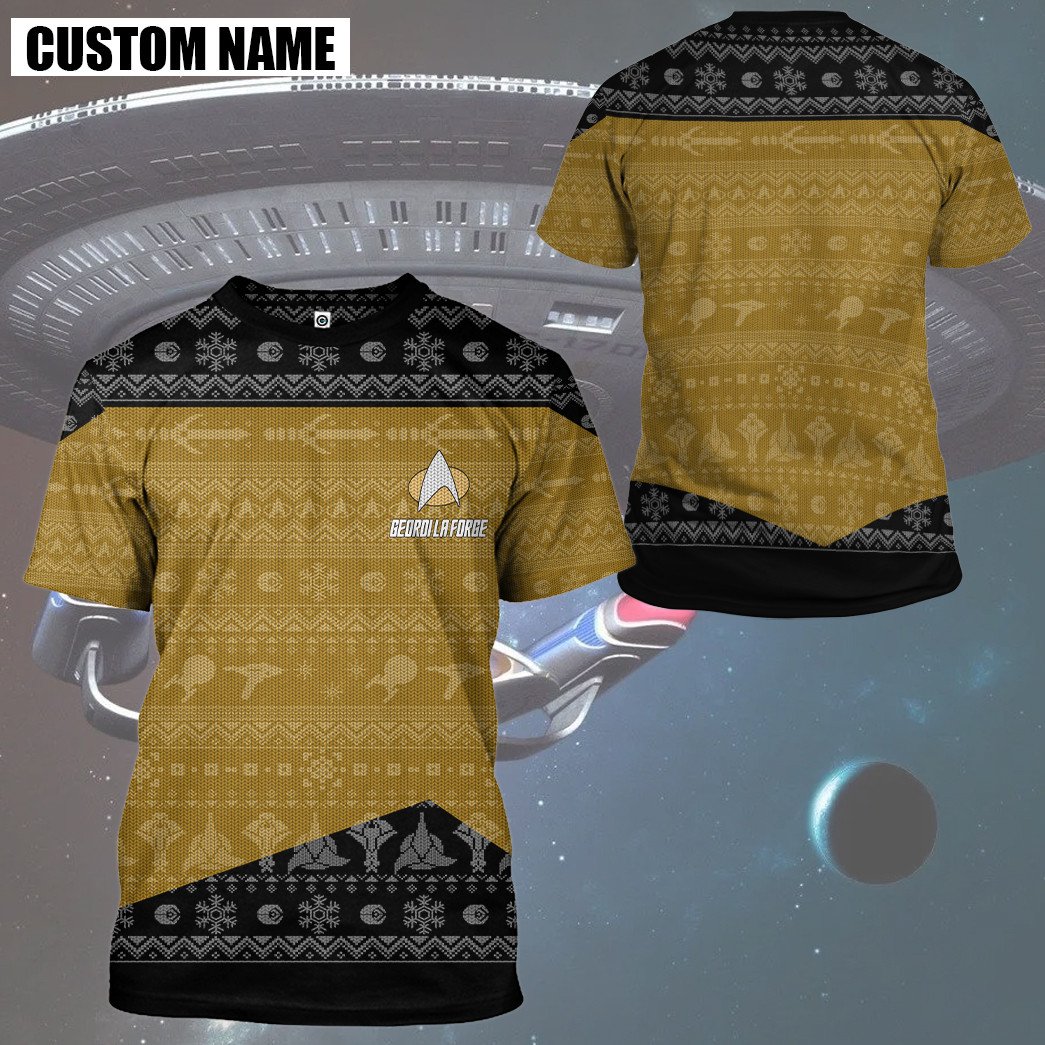 Personalized Star Trek The Next Generation 1987 Yellow 3D Shirt Personalized Star Trek The Next Generation 1987 Yellow 3D Shirt