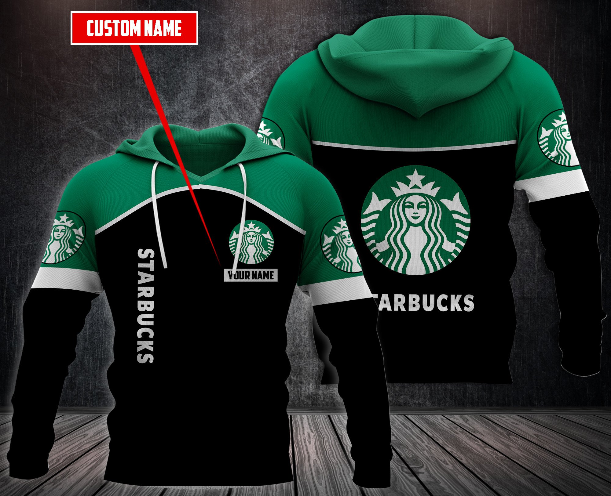 Personalized-Starbucks-3D-Fleece-Hoodie-Hoodie-2