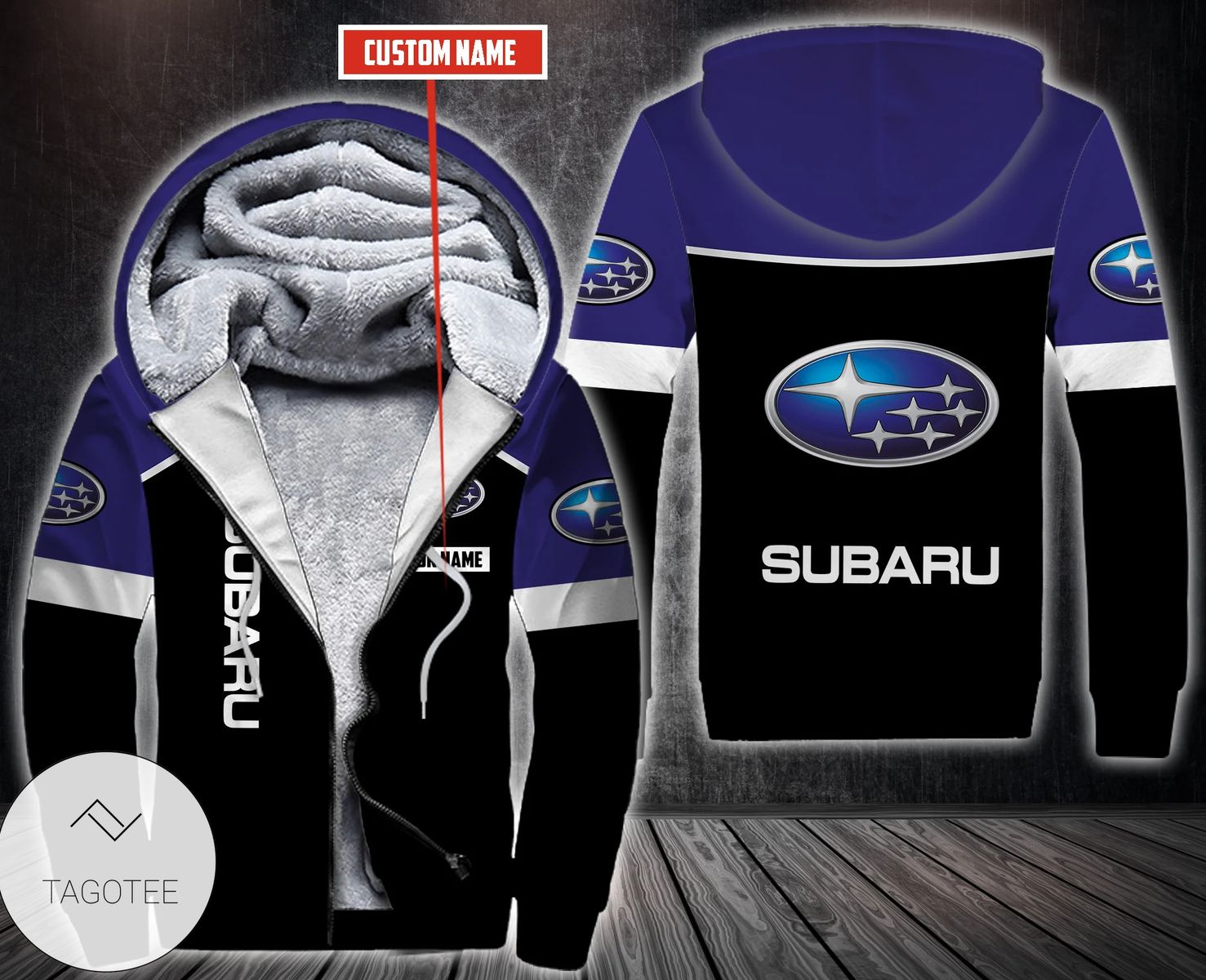 Personalized Subaru Fleece Hoodie Personalized Subaru Fleece Hoodie