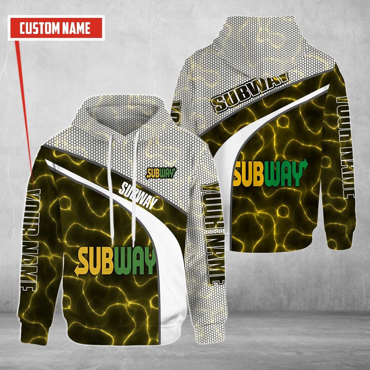 Personalized Subway Custom All Over Print 3D Hoodie Personalized Subway Custom All Over Print 3D Hoodie