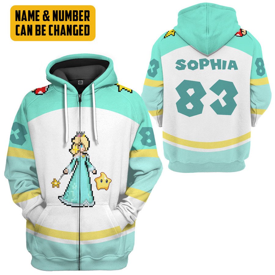 Personalized Super Mario Rosalina Sports 3D Hoodie T-Shirt Apparel Personalized Super Mario Rosalina Sports 3D Hoodie T-Shirt Apparel