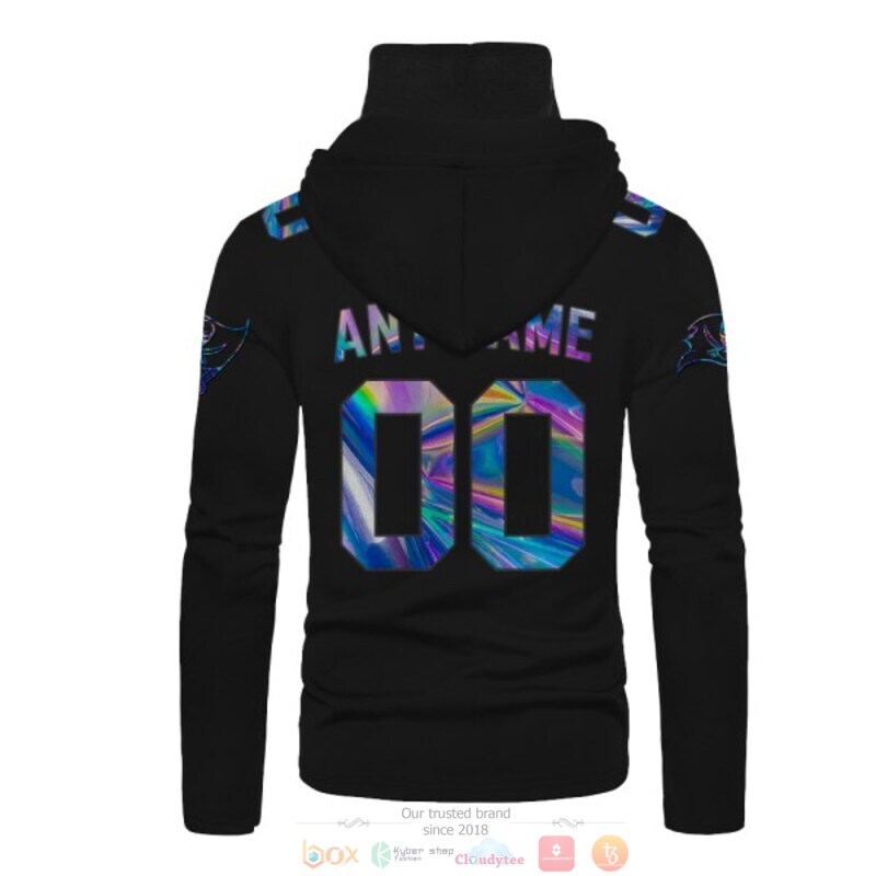 Personalized Tampa Bay Buccaneers Black Hologram Nfl Custom 3D Hoodie Mask Personalized Tampa Bay Buccaneers Black Hologram Nfl Custom 3D Hoodie Mask