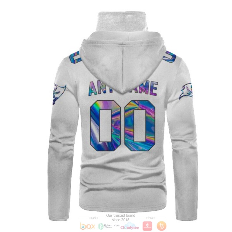 Personalized Tampa Bay Buccaneers White Hologram Nfl Custom 3D Hoodie Mask Personalized Tampa Bay Buccaneers White Hologram Nfl Custom 3D Hoodie Mask