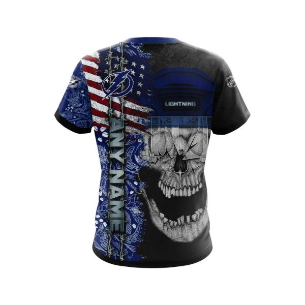 Personalized Tampa Bay Lightning Skull Concept 3D Shirt Personalized Tampa Bay Lightning Skull Concept 3D Shirt
