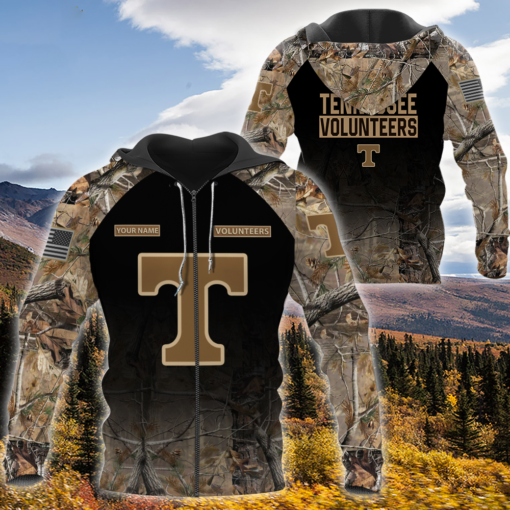 Personalized Tennessee Volunteers Hunting Camo Custom 3D Shirt Personalized Tennessee Volunteers Hunting Camo Custom 3D Shirt