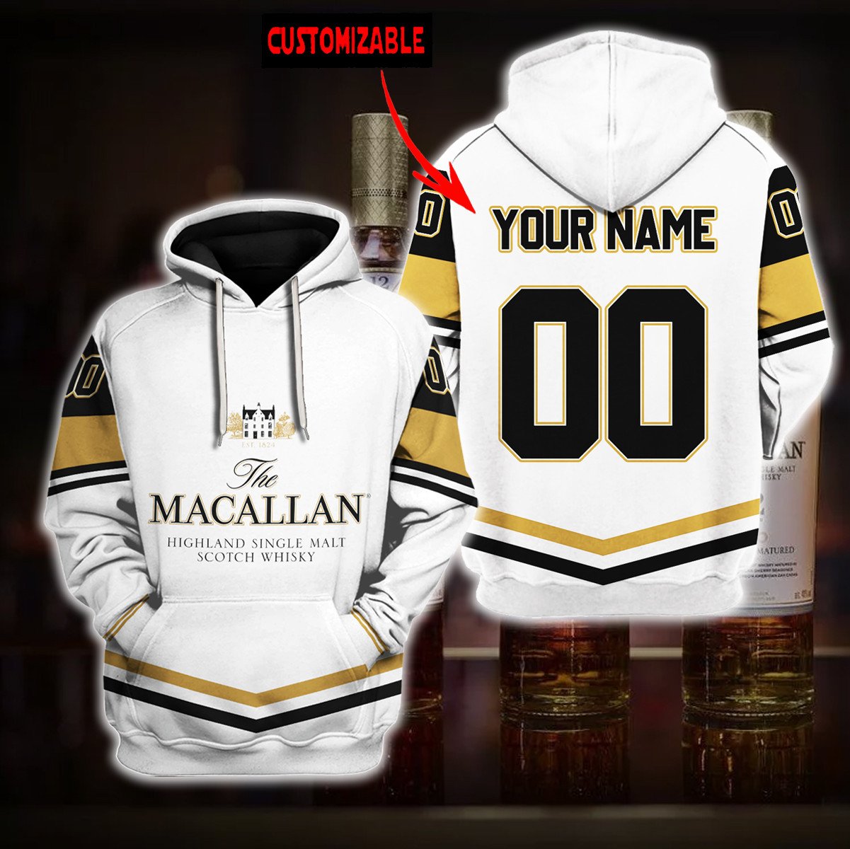 Personalized The Macallan Custom 3D Hoodie Personalized The Macallan Custom 3D Hoodie
