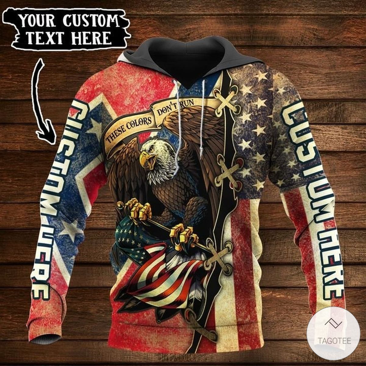 Personalized These Colors Don’T Run The Confederate And Us Flag 3D Hoodie Personalized These Colors Don’T Run The Confederate And Us Flag 3D Hoodie