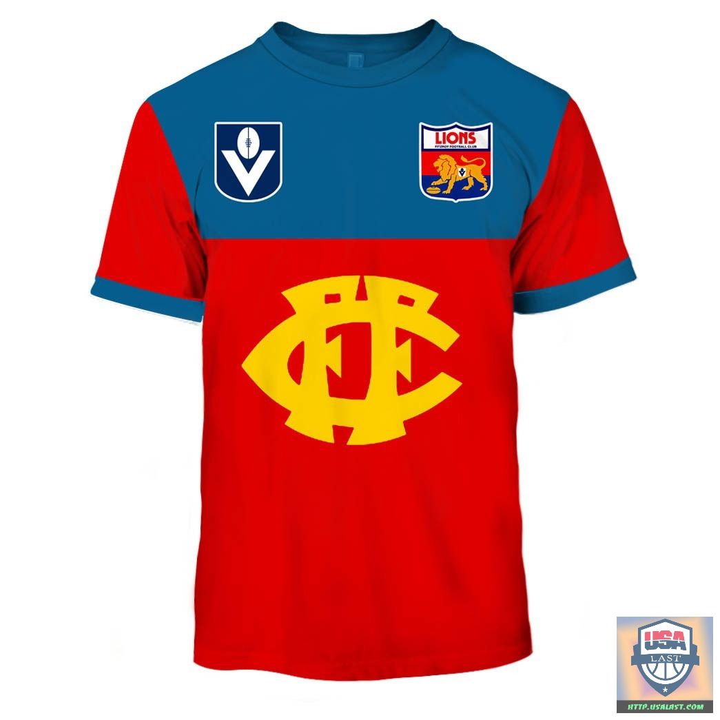 Personalized Throwback 1980 Fitzroy Lions Vintage Home Jerseys 3D Hoodie T-Shirt Personalized Throwback 1980 Fitzroy Lions Vintage Home Jerseys 3D Hoodie T-Shirt