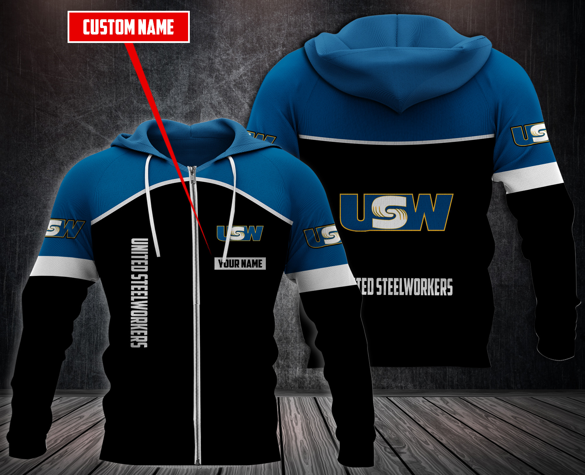 Personalized-United-Steelworkers-3D-Fleece-Hoodie-Hoodie-3
