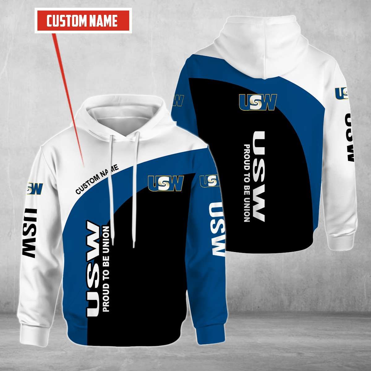 Personalized United Steelworkers Custom All Over Print 3D Hoodie Personalized United Steelworkers Custom All Over Print 3D Hoodie