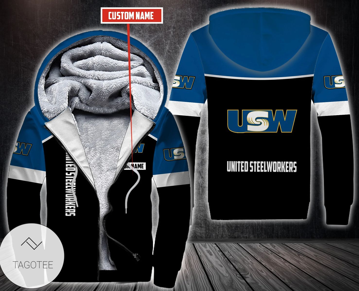 Personalized United Steelworkers Fleece Hoodie Personalized United Steelworkers Fleece Hoodie