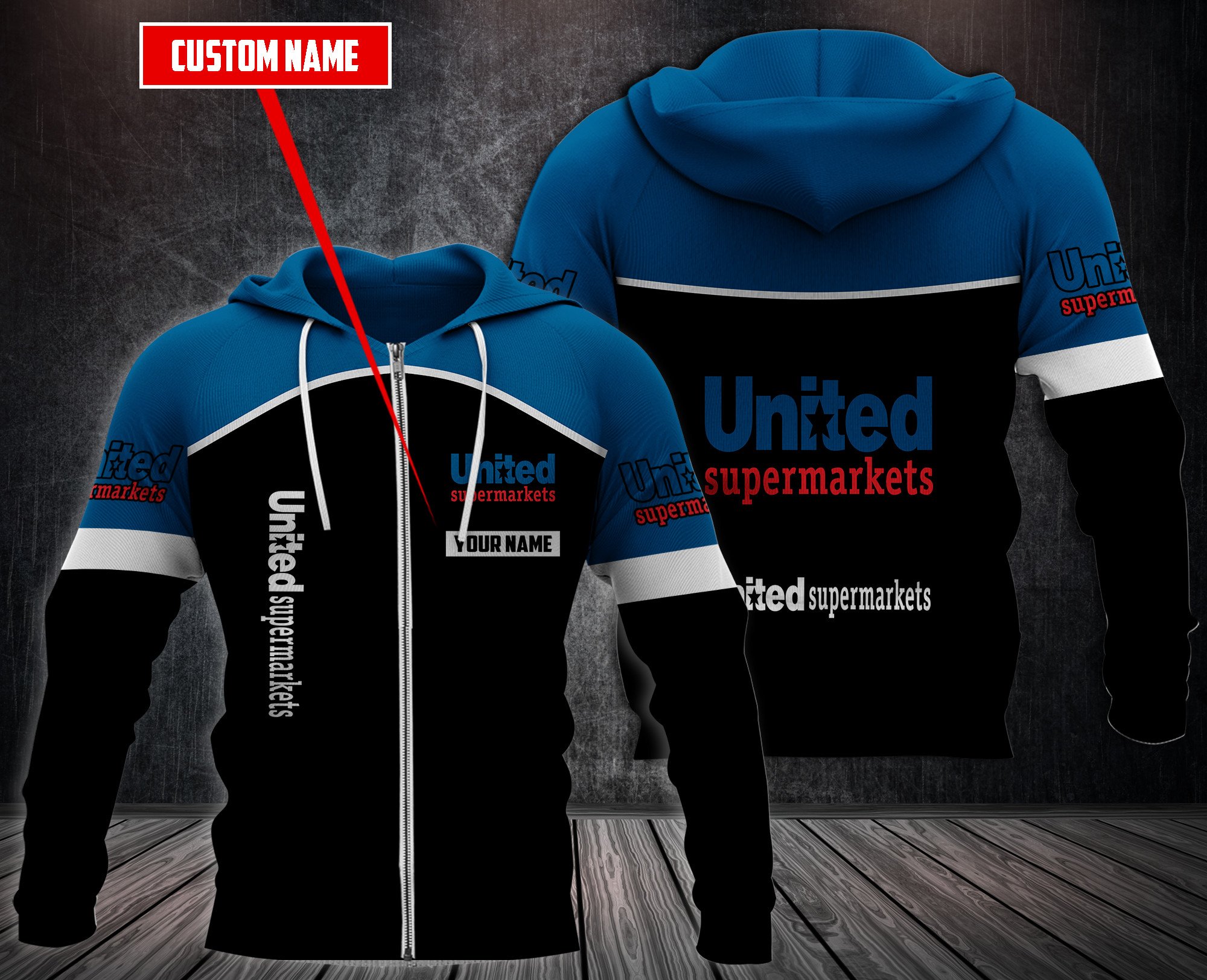 Personalized United Supermarkets 3D Hoodie Personalized United Supermarkets 3D Hoodie