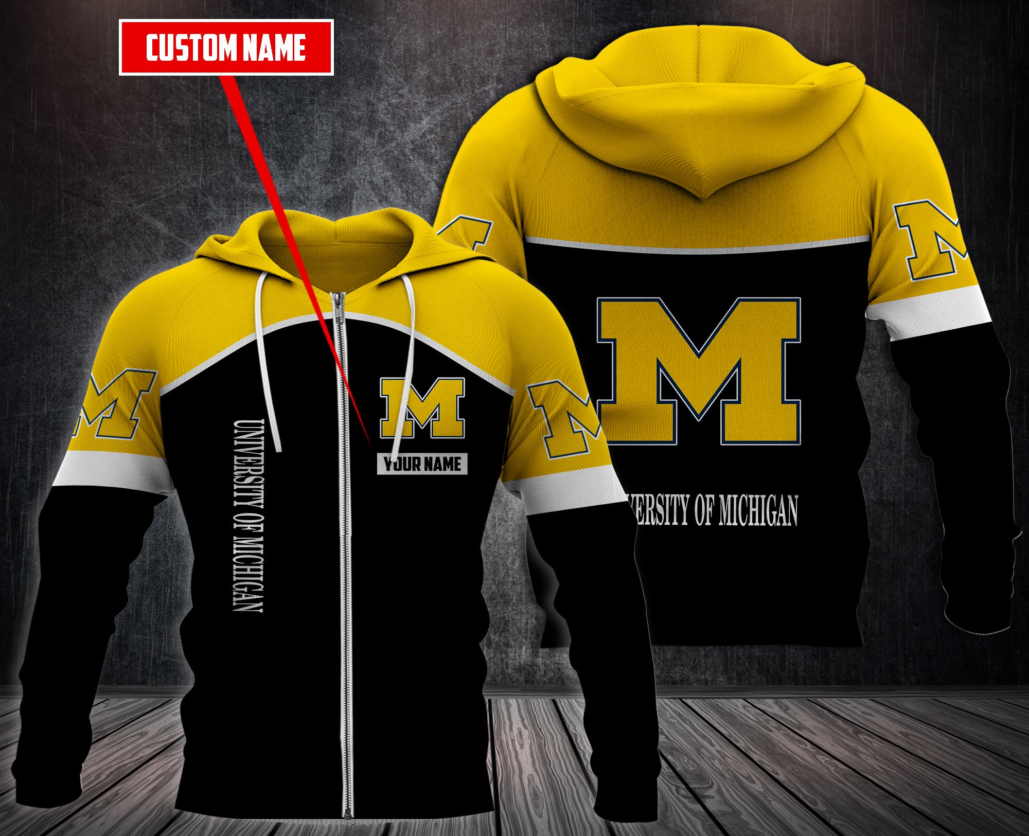 Personalized University Of Michigan Custom Hoodie Personalized University Of Michigan Custom Hoodie