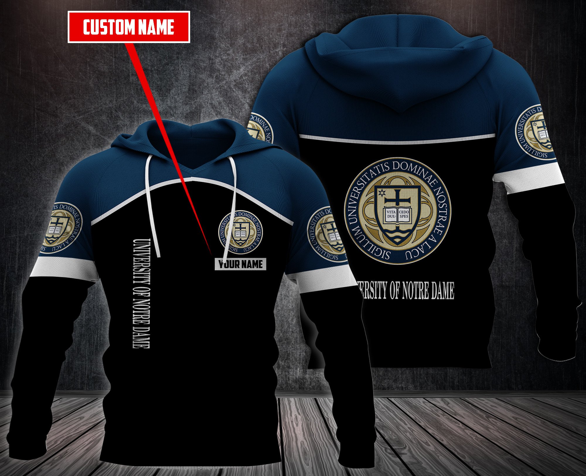 Personalized-University-Of-Notre-Dame-Custom-Hoodie-Fleece-Hoodie-2