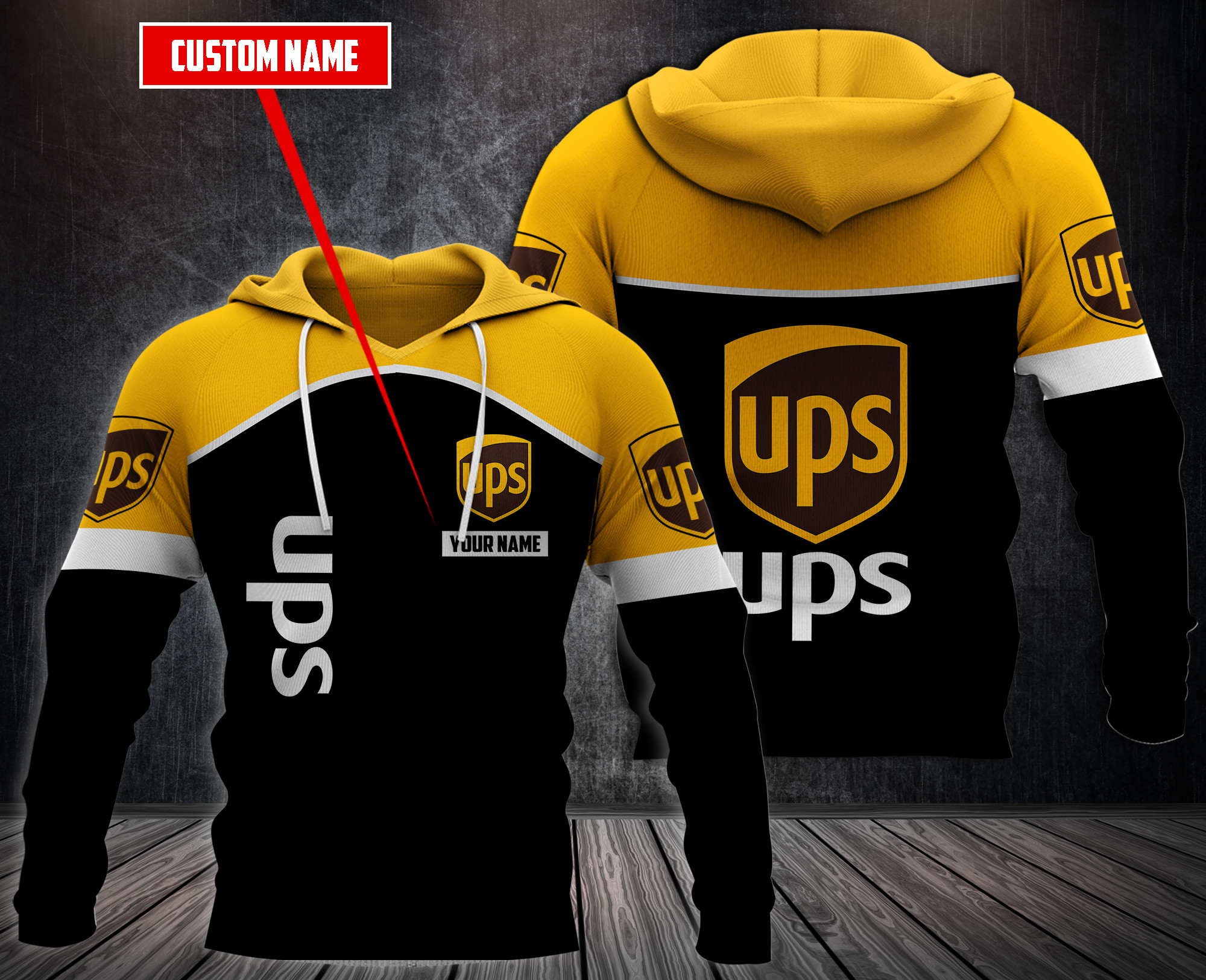 Personalized Ups 3D Fleece Hoodie Personalized Ups 3D Fleece Hoodie