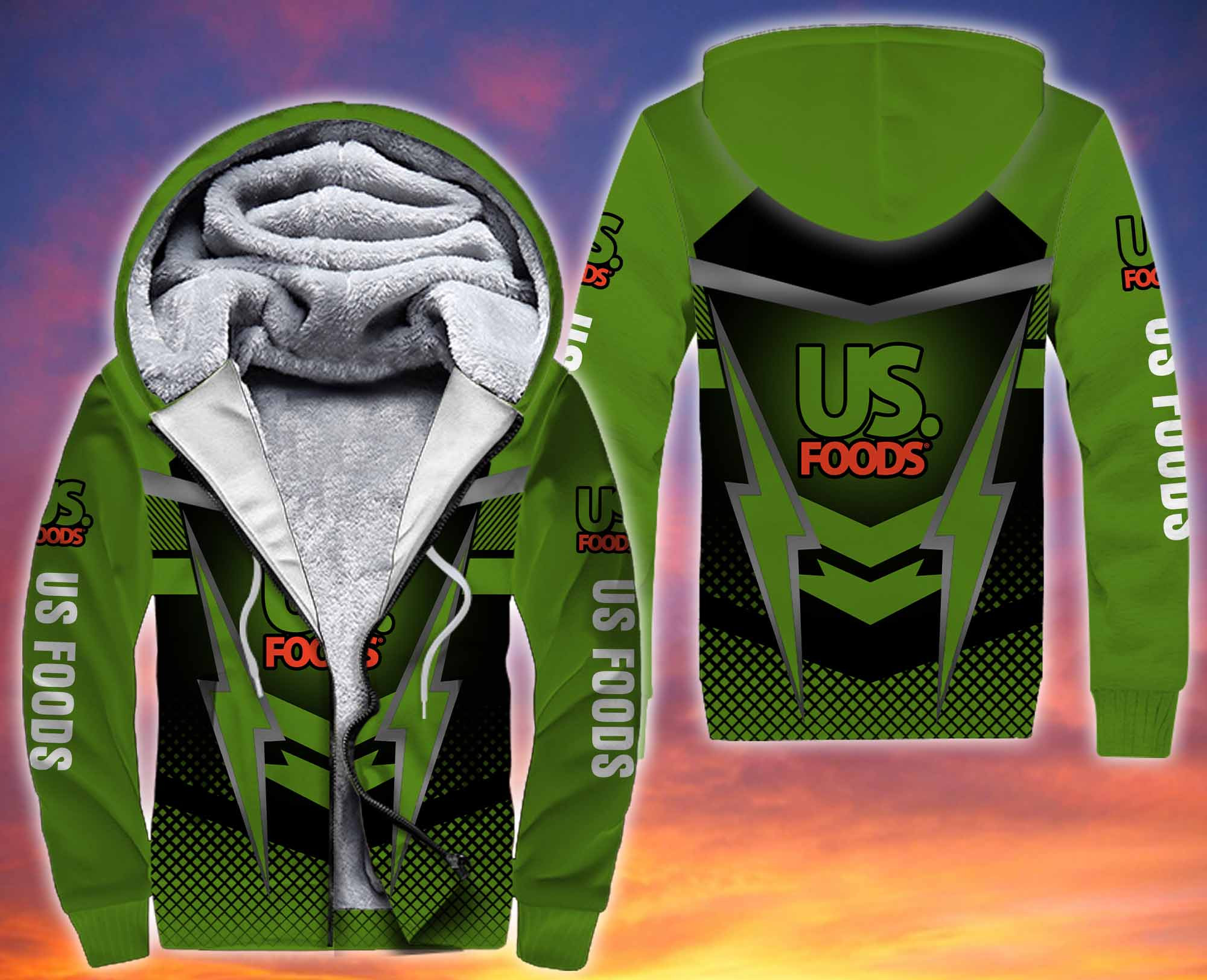 Personalized Us Foods 3D Fleece Hoodie Personalized Us Foods 3D Fleece Hoodie