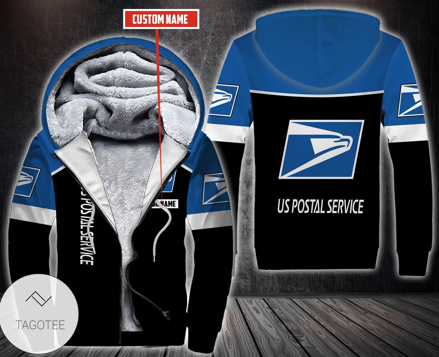 Personalized Us Postal Service Fleece Hoodie Personalized Us Postal Service Fleece Hoodie