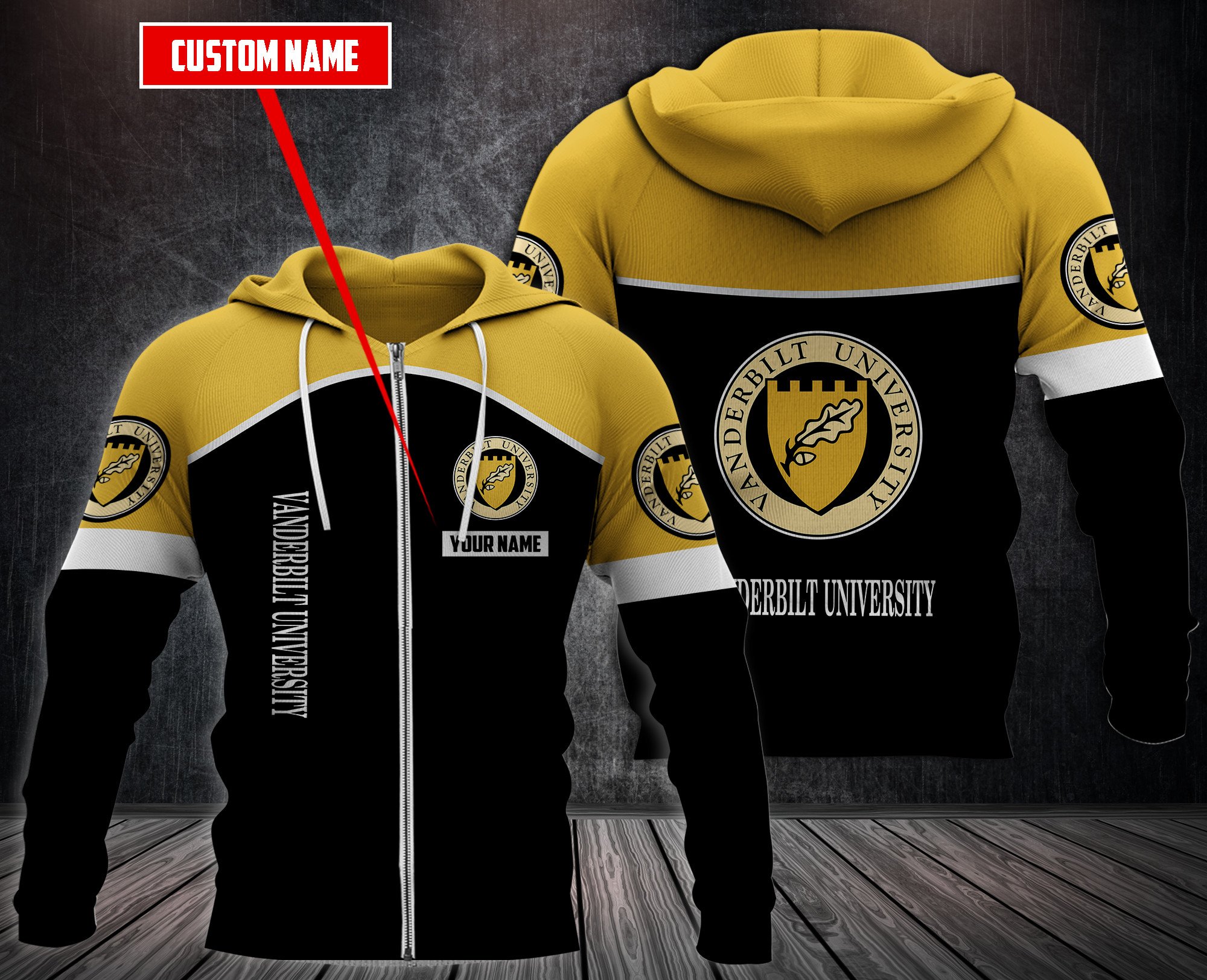 Personalized Vanderbilt University Custom Hoodie Personalized Vanderbilt University Custom Hoodie