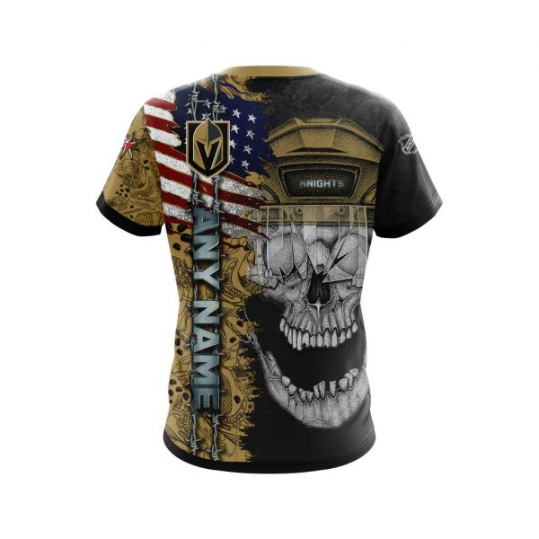 Personalized Vegas Golden Knights Skull Concept 3D Shirt Personalized Vegas Golden Knights Skull Concept 3D Shirt
