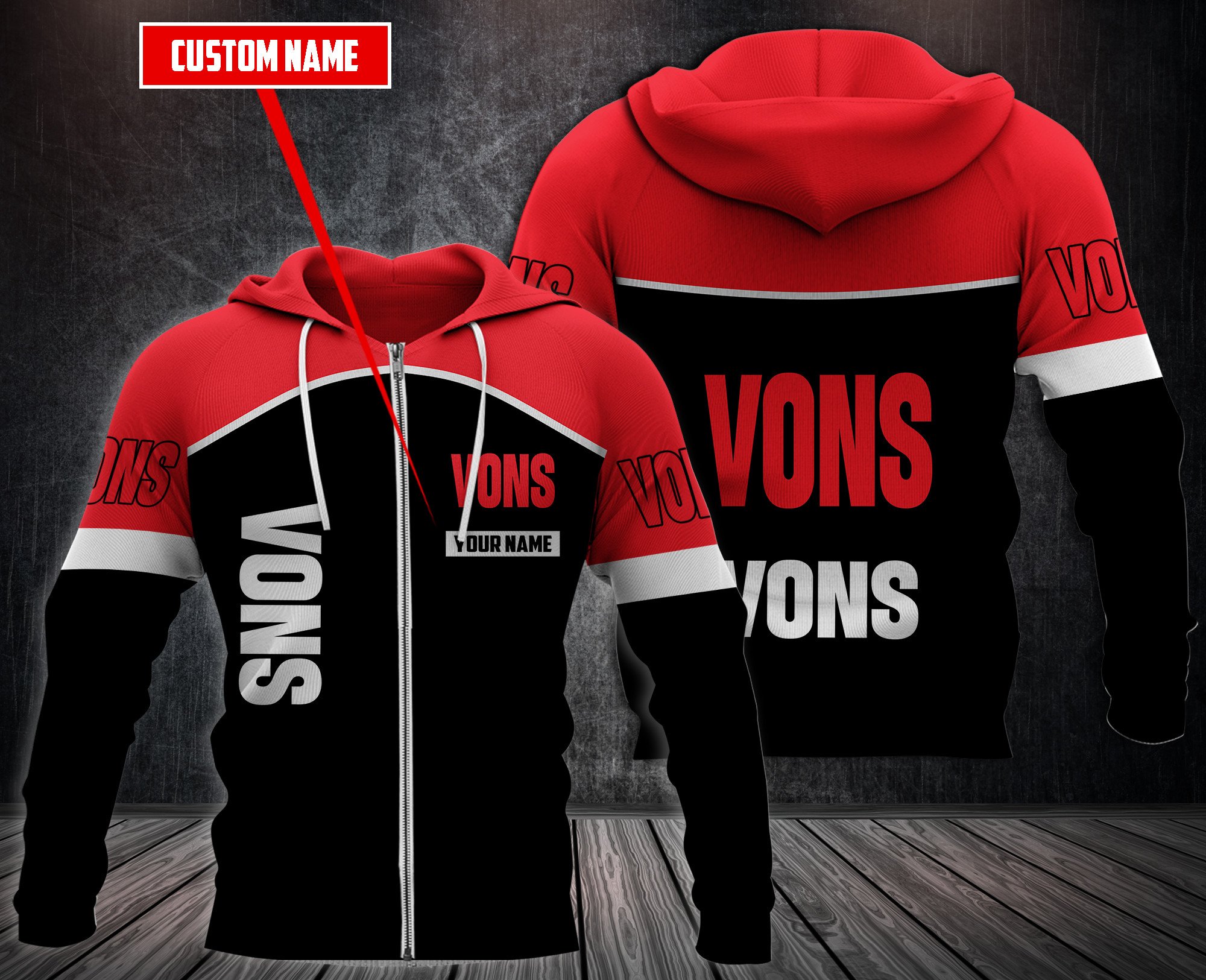 Personalized-Vons-3D-Fleece-Hoodie-Zip-Hoodie-2