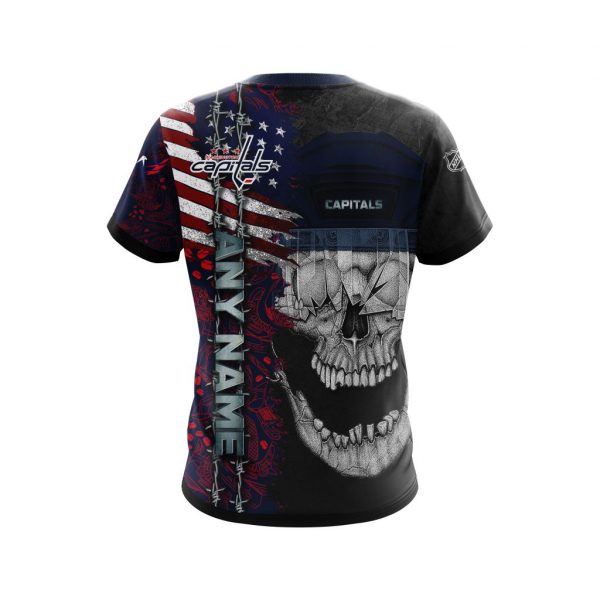 Personalized Washington Capitals Skull Concept 3D Shirt Personalized Washington Capitals Skull Concept 3D Shirt