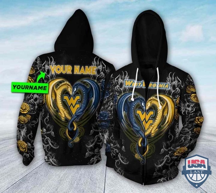 Personalized West Virginia Mountaineers Dragon Ncaa 3D Hoodie T-Shirt Personalized West Virginia Mountaineers Dragon Ncaa 3D Hoodie T-Shirt