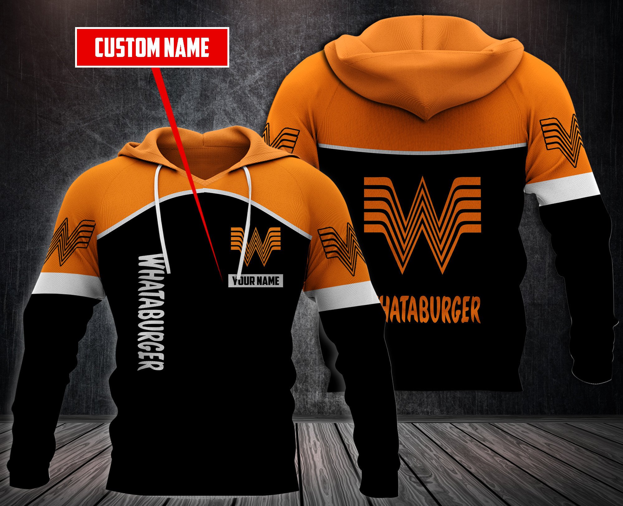 Personalized Whataburger Custom 3D Fleece Hoodie Personalized Whataburger Custom 3D Fleece Hoodie