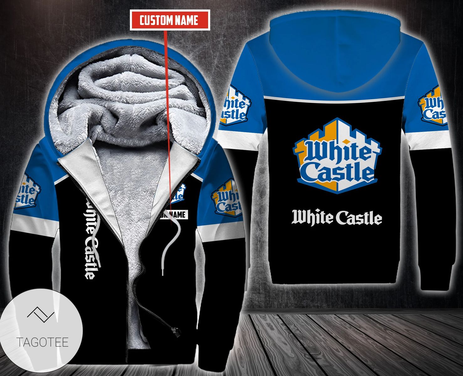 Personalized White Castle Fleece Hoodie Personalized White Castle Fleece Hoodie