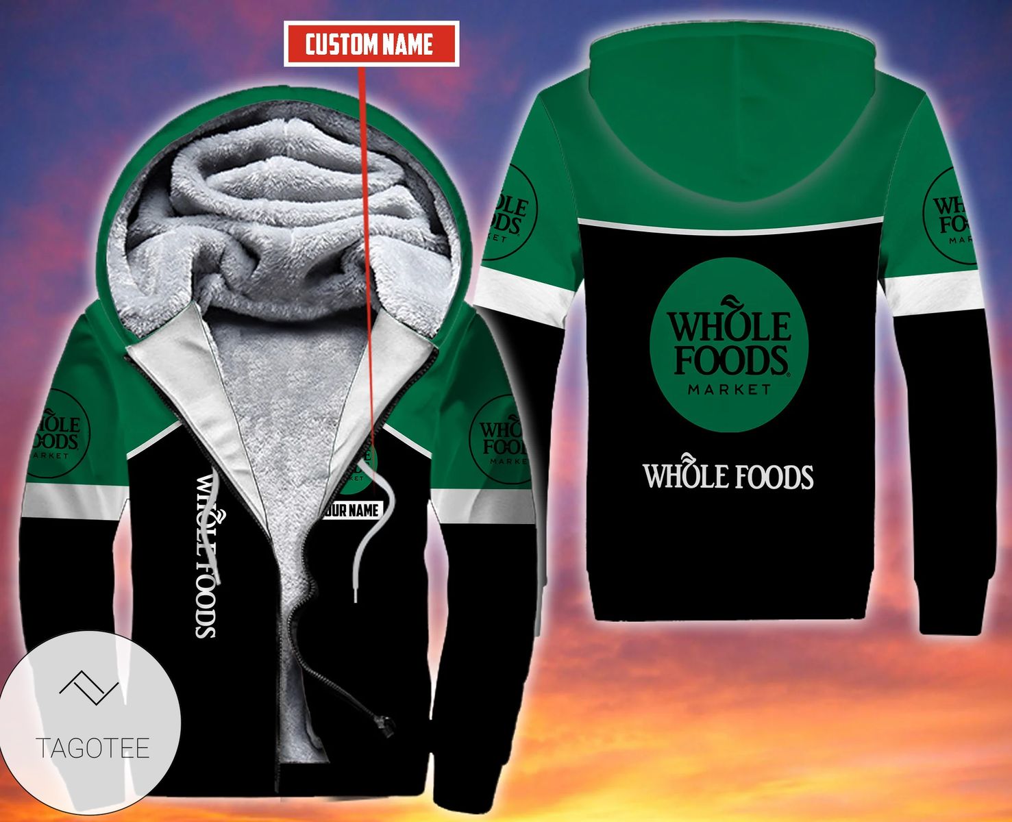 Personalized Whole Foods Market Fleece Hoodie Personalized Whole Foods Market Fleece Hoodie