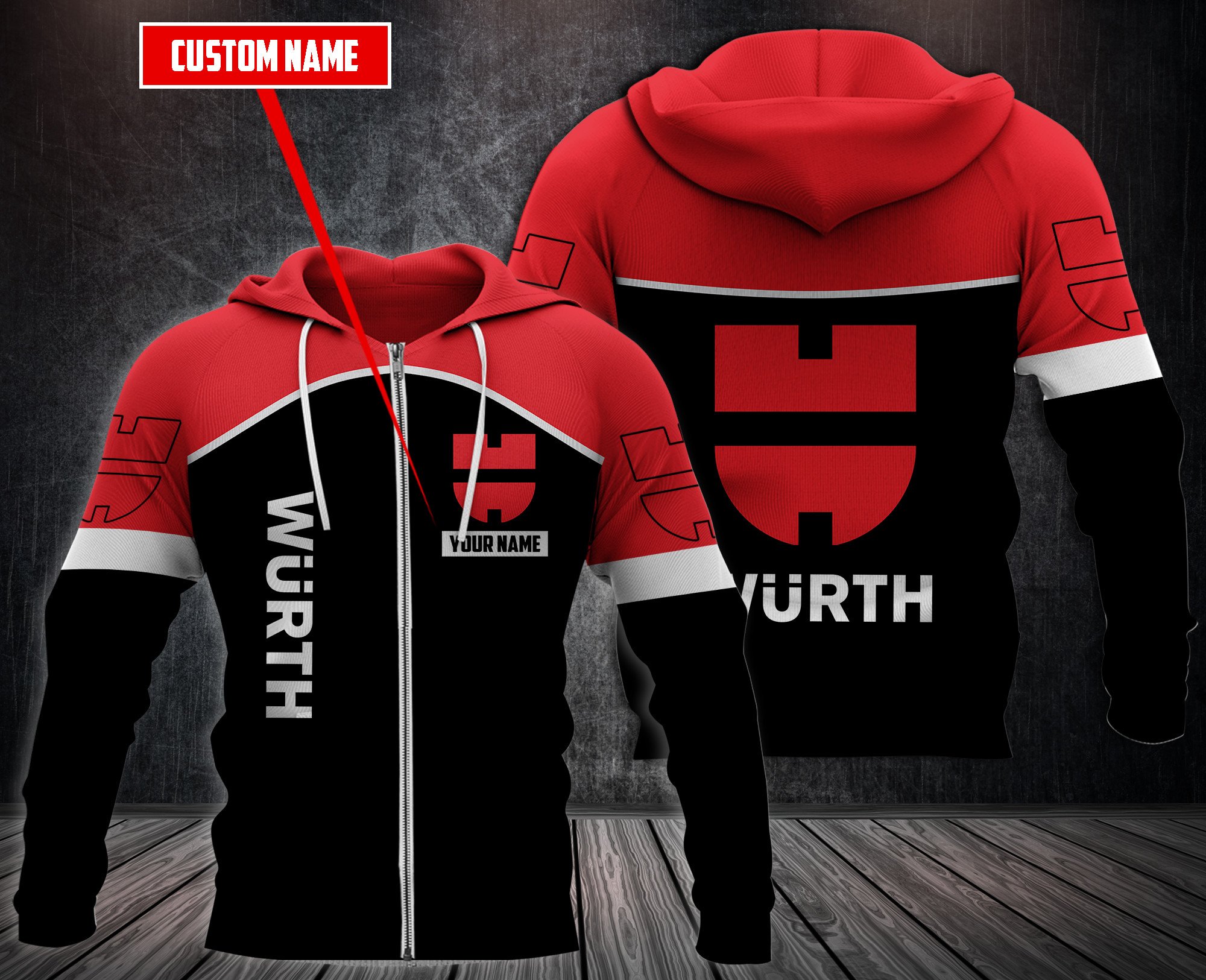 Personalized Wurth Custom Hoodie Personalized Wurth Custom Hoodie