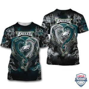 Philadelphia Eagles Dragon Nfl 3D Hoodie T-Shirt