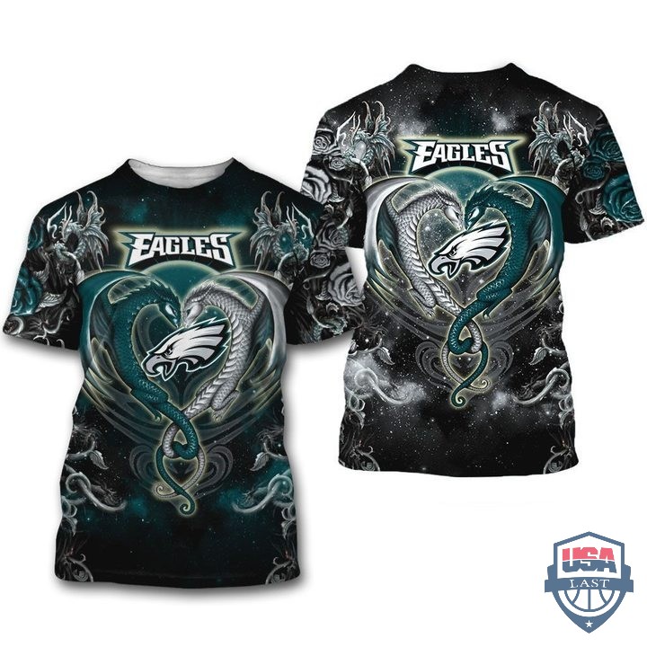 Philadelphia Eagles Dragon Nfl 3D Hoodie T-Shirt Philadelphia Eagles Dragon Nfl 3D Hoodie T-Shirt