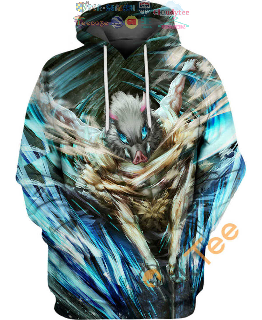 Pig-Assault-Inosuke-Hashibira-Demon-Slayer-Hoodie-3D-1