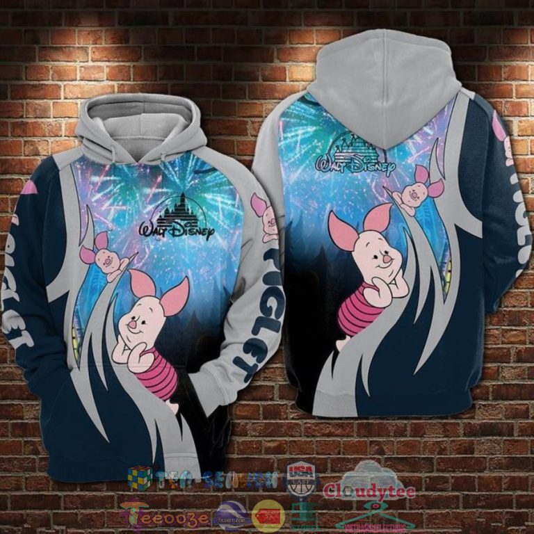 Piglet-Disney-Castle-Firework-3D-Hoodie-1