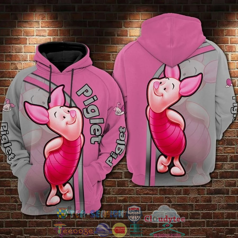 Piglet Winnie The Pooh 3D Hoodie Piglet Winnie The Pooh 3D Hoodie