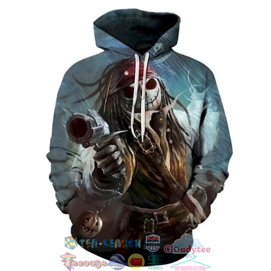 Pirates Of The Caribbean Jack Skellington Cosplay Jack Sparrow 3D Hoodie Pirates Of The Caribbean Jack Skellington Cosplay Jack Sparrow 3D Hoodie