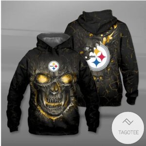 Pittsburgh Steelers Lava Skull Hoodie