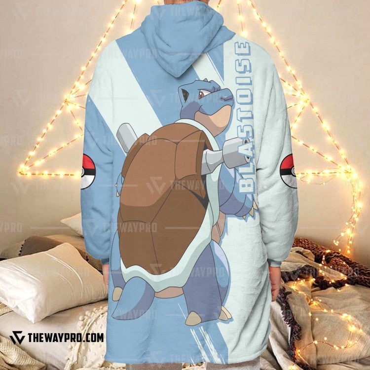 Pokemon Blastoise Fleece Hoodie Blanket Pokemon Blastoise Fleece Hoodie Blanket
