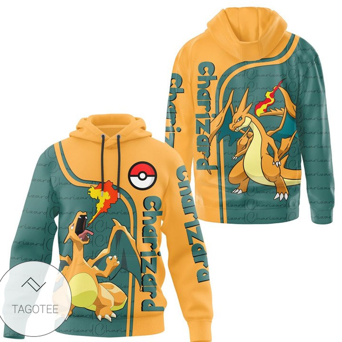 Pokemon Charizard All Over Print Hoodie Pokemon Charizard All Over Print Hoodie