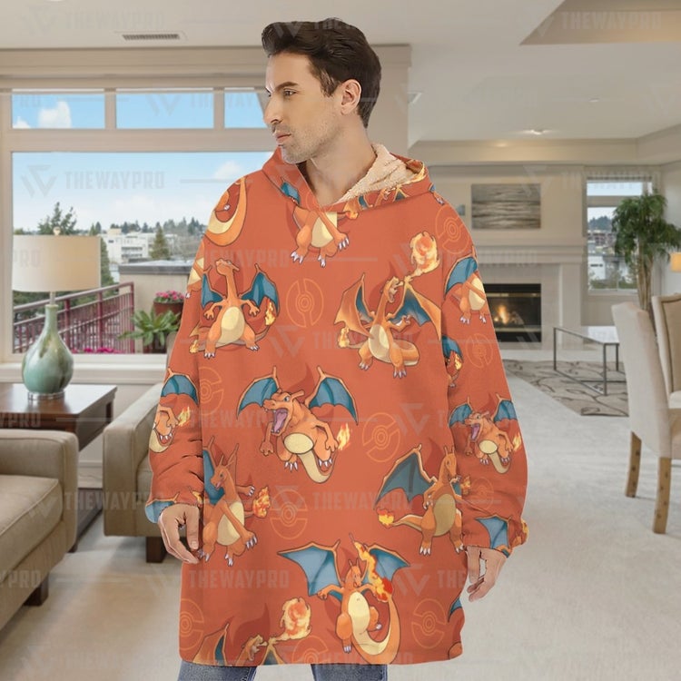 Pokemon-Charizard-Fleece-Hoodie-Blanket-1
