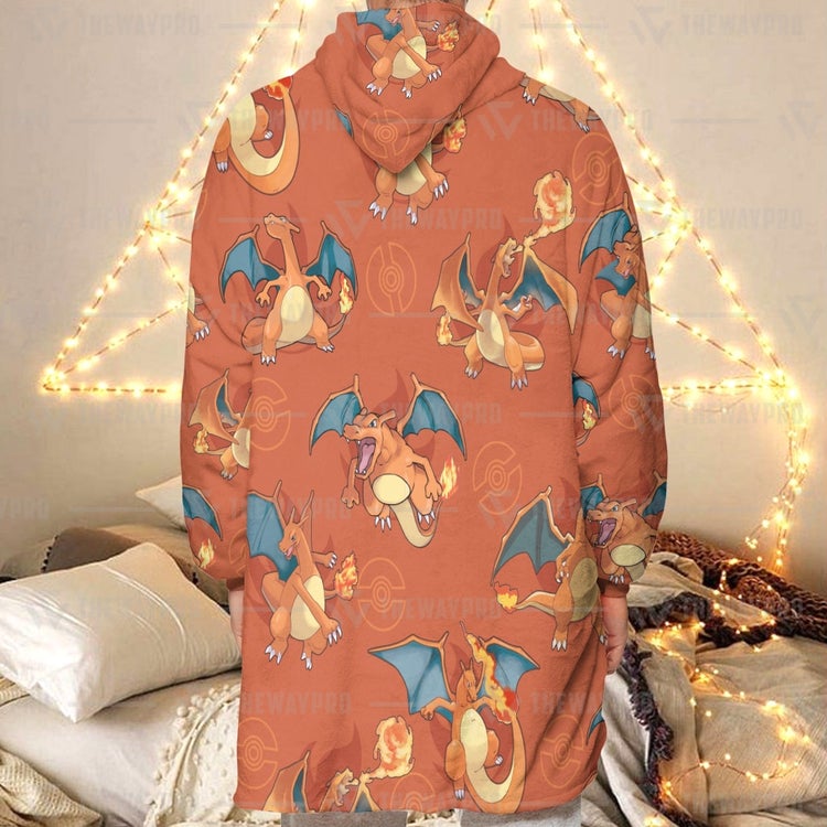Pokemon-Charizard-Fleece-Hoodie-Blanket-2