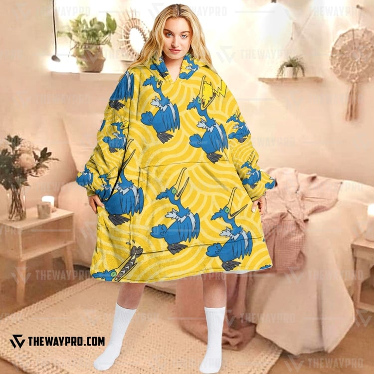 Pokemon-Cramorant-Fleece-Hoodie-Blanket-2