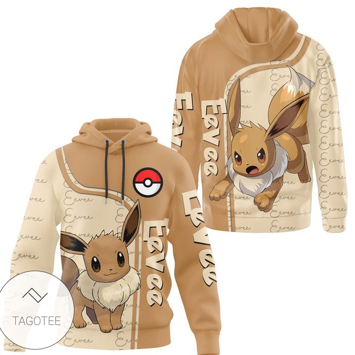Pokemon Eevee All Over Print Hoodie Pokemon Eevee All Over Print Hoodie