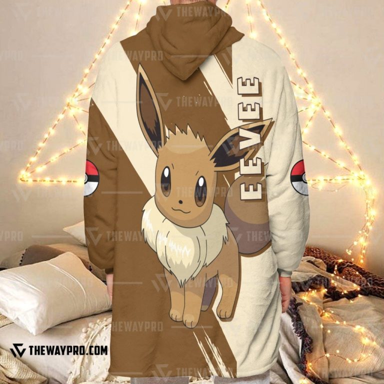 Pokemon-Eevee-Fleece-Hoodie-Blanket-3