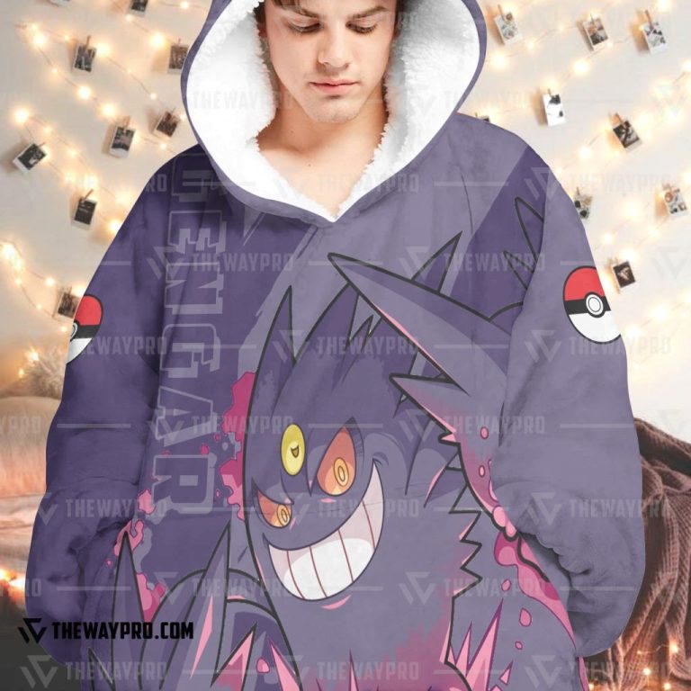 Pokemon-Gengar-Fleece-Hoodie-Blanket-1
