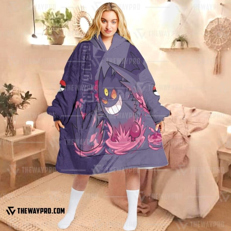 Pokemon-Gengar-Fleece-Hoodie-Blanket-2