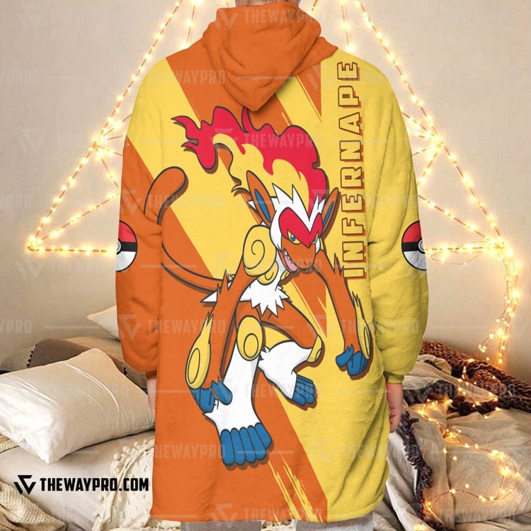 Pokemon-Infernape-Fleece-Hoodie-Blanket-3