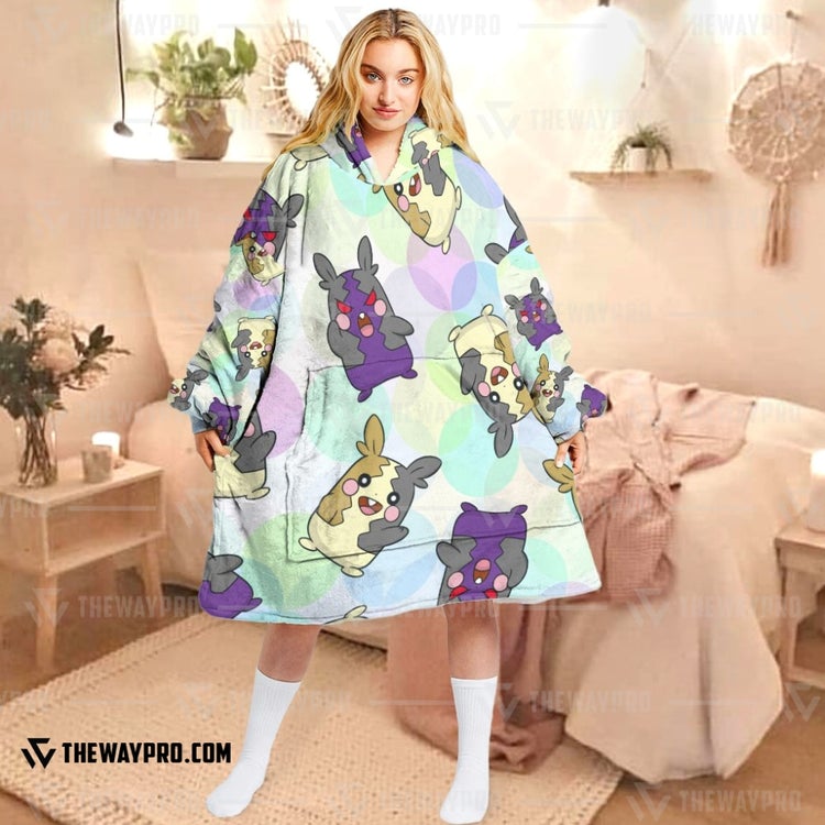 Pokemon-Morpeko-Fleece-Hoodie-Blanket-1
