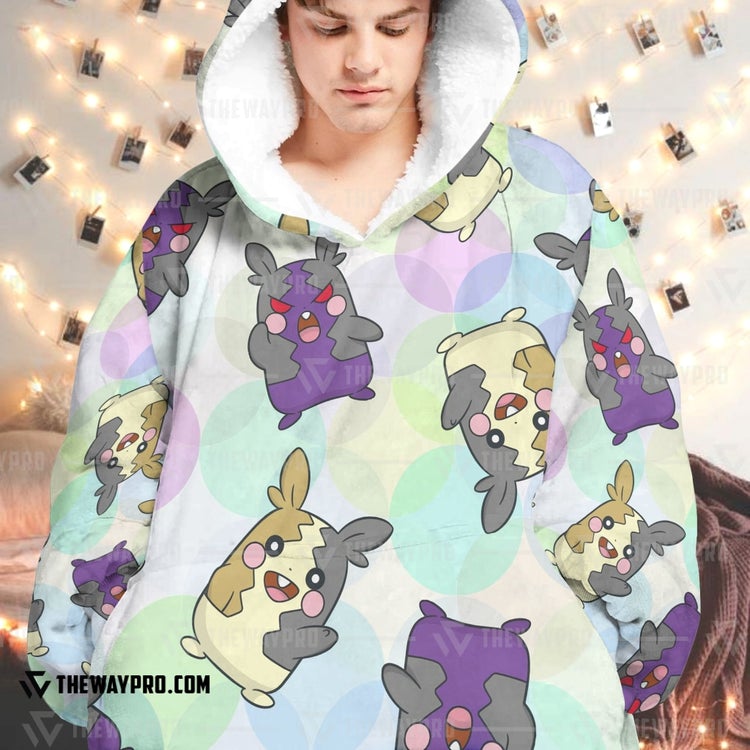 Pokemon-Morpeko-Fleece-Hoodie-Blanket-2